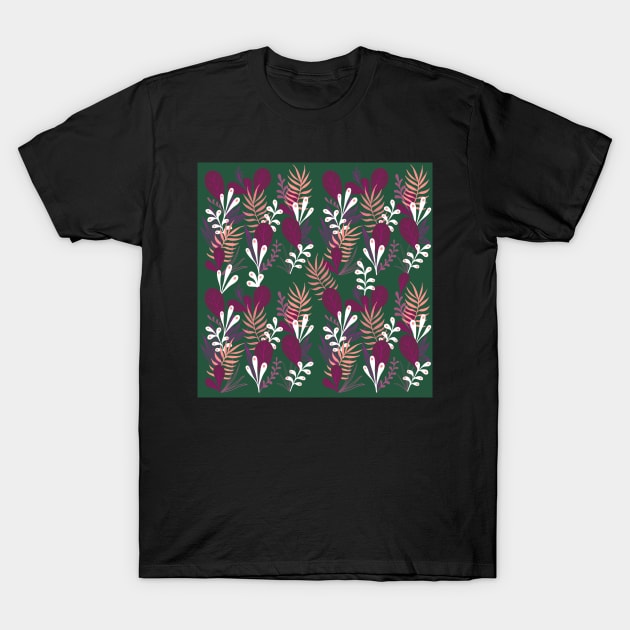 Green leaves T-Shirt by Papergrape